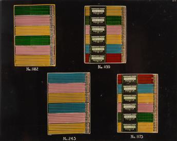 (EBERHARD FABER PENCIL CO.) A fantastically hand-colored salesmans album containing 86 photographs displaying pencils, pens, chalk, er